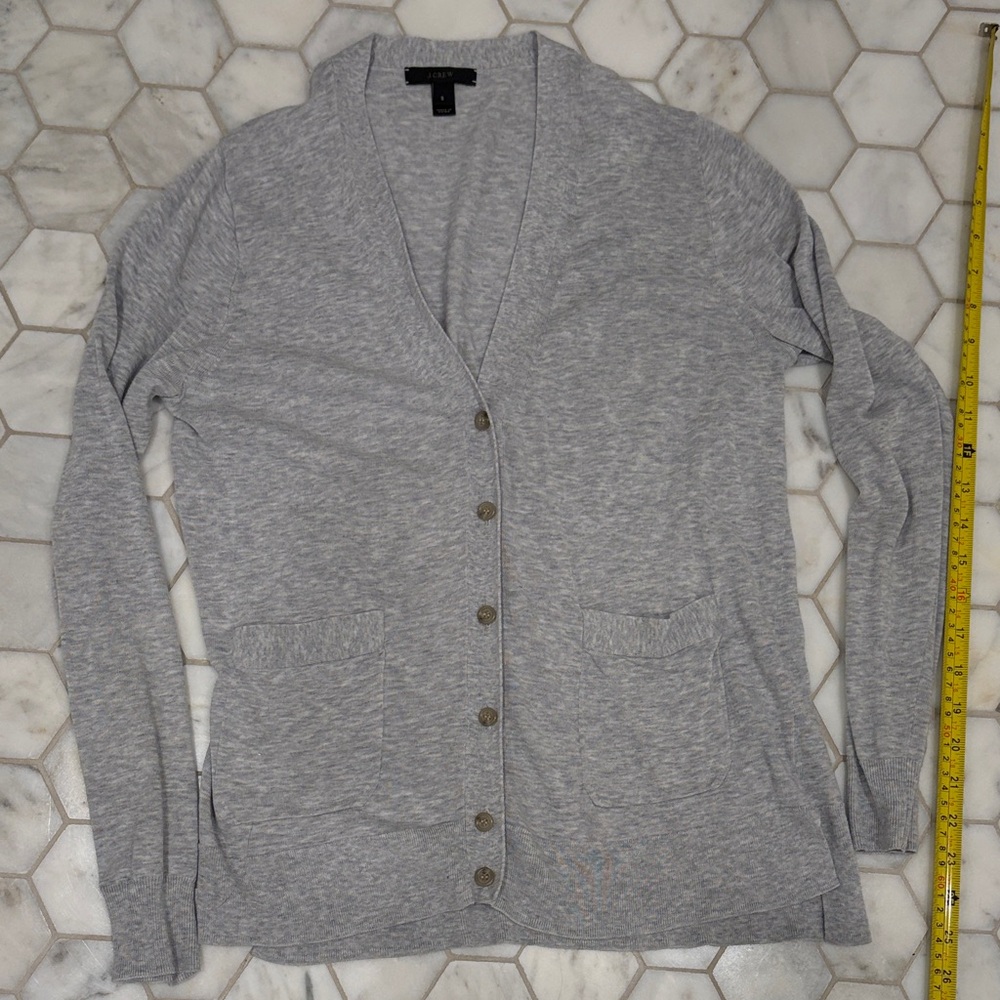 J. Crew Light Gray Cardigan Sweater